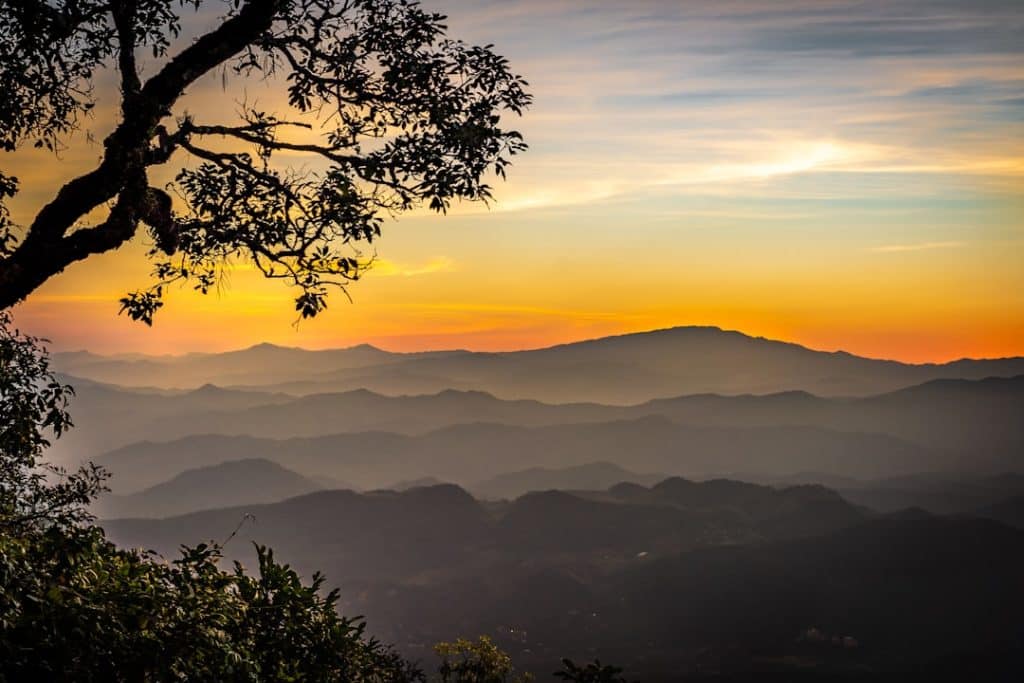 Photo Mountain sunset